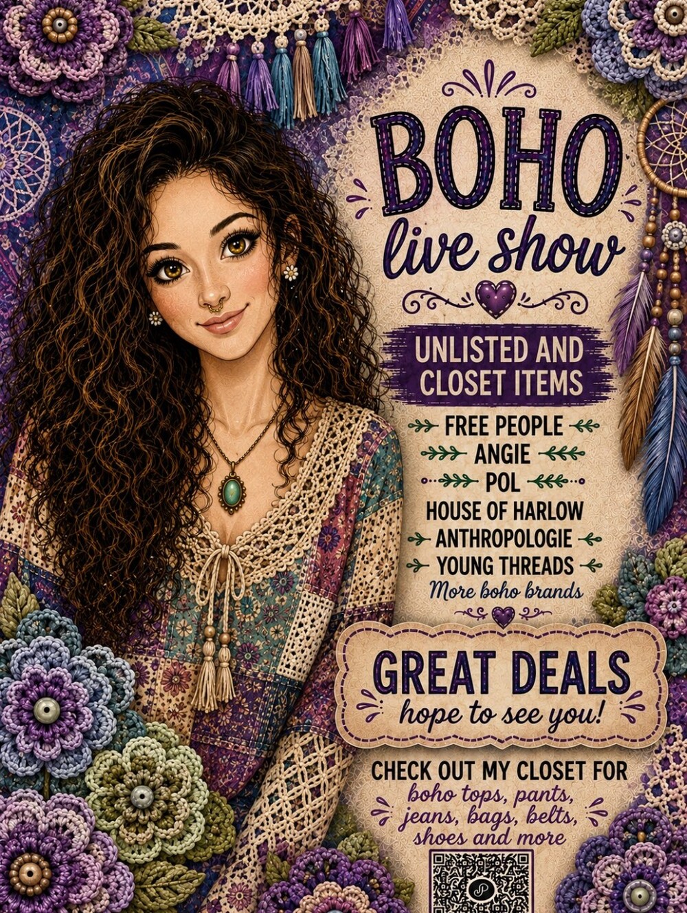 💚🩵💙💜Like This Flyer So You Can Score Some Awesome Boho Deals 💜💙🩵💚